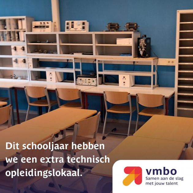 Extra technisch opleidingslokaal