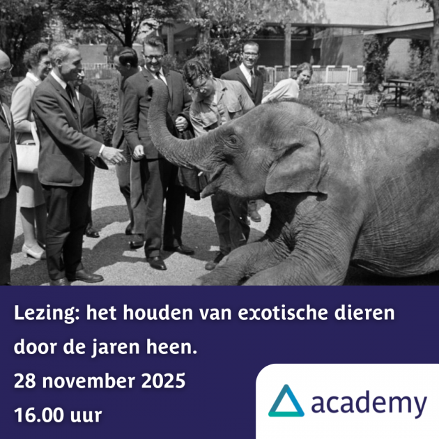 Lezing over het houden van exotische dieren door de jaren heen.