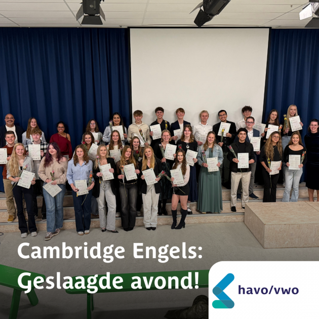 Cambridge Engels avond op het HVC geslaagd