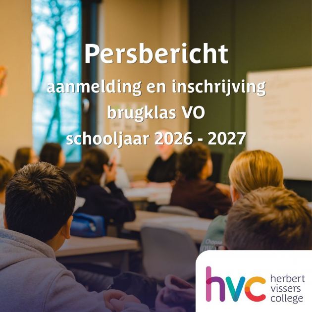 Aanmelding en inschrijving brugklas VO schooljaar 2026-2027