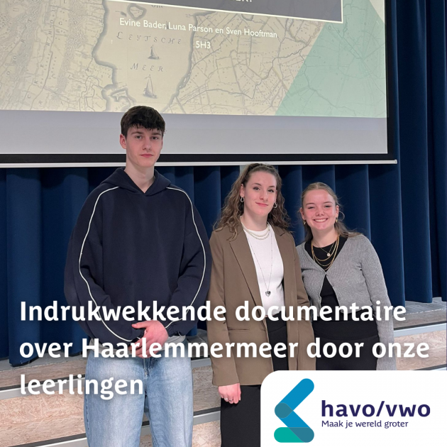 Leerlingen uit havo 5 maken indrukwekkende documentaire over geschiedenis Haarlemmermeer